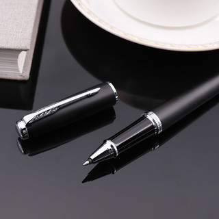 PARKER 派克 Urban都市系列 拔帽签字笔 磨砂黑白夹 0.7mm 单支装