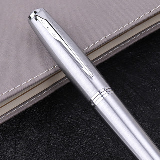 PARKER 派克 Urban都市系列 拔帽签字笔 金属银白夹 0.7mm 单支装