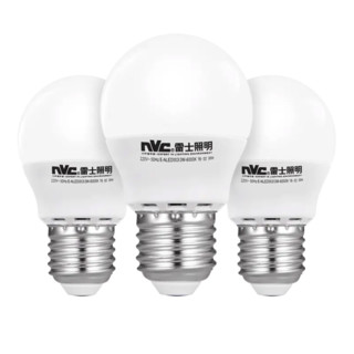 NVC Lighting 雷士照明 E-NLED0024 E27螺口灯泡 5W 白光 十只装