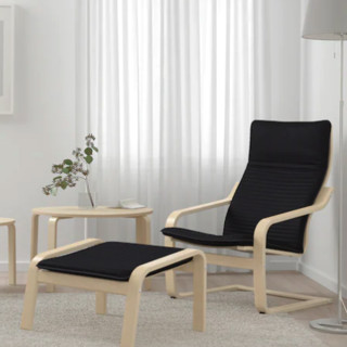 IKEA 宜家 POÄNG 波昂 基尼萨单人沙发 黑色