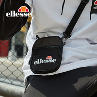 ellesse 新款男女同款时髦简约经典logo出街单肩包SAAY0709 黑色/黑色