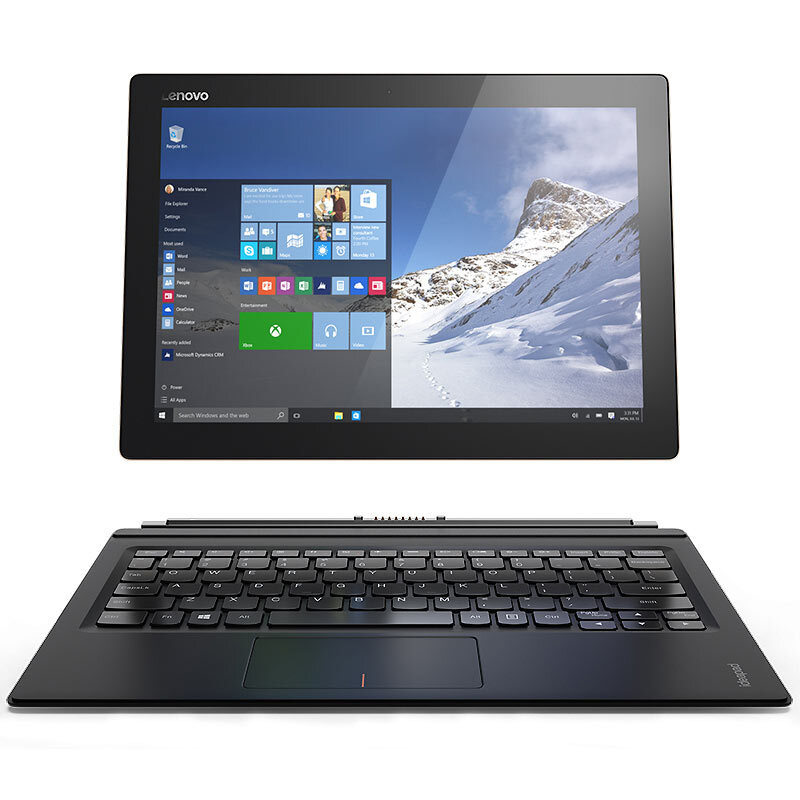 Lenovo 联想 Miix4 旗舰版 12英寸 Windows 二合一平板电脑(2160*1440dpi、 酷睿M7-6Y75、8GB、256GB SSD、WiFi版、金色）+键盘+触控笔+Office