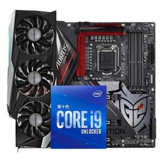 GIGABYTE 技嘉 RTX 3080 魔鹰 显卡 10GB 黑色+酷睿i9 10900K 处理器+Z490主板