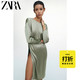 ZARA 女装 丝缎质感连衣裙 02204713506