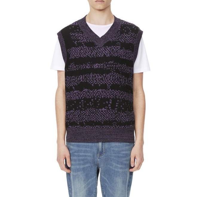 FIVECM 5厘米 男士嵌花针织背心