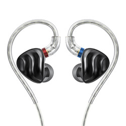 FiiO 飞傲 FH3 挂耳式入耳式圈铁有线耳机 黑色 3.5mm