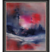 Artron 雅昌 熊宁辉 《莫扎特的柔板》风景抽象油画  75×91cm