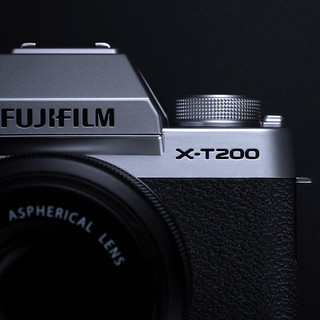 FUJIFILM 富士 X-T200 APS-C画幅 微单相机 银色 XC 15-45mm F3.5 OIS PZ 变焦镜头 单头套机