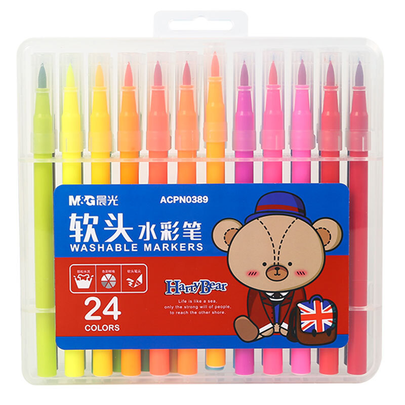 家里小朋友使用的12色水彩笔，质量还不错