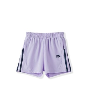 【高弹易干】2021夏季女中大童舒适凉爽专业运动跑步短裤 160 淡雾紫