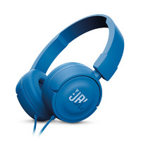 JBL 杰宝 T450 耳罩式头戴式动圈有线耳机 蓝色 3.5mm