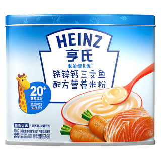 Heinz 亨氏 超金健儿优系列 米粉 4段 铁锌钙三文鱼 225g