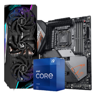 GIGABYTE 技嘉 RTX 3080Ti 雕 显卡 10GB 黑色+酷睿i9-11900KF 处理器+超级雕 Z590 主板