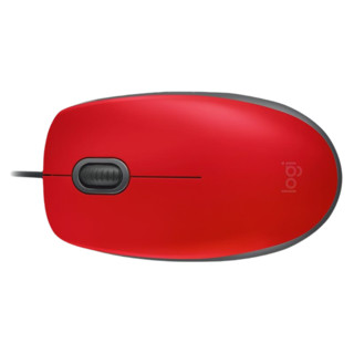 Logitech 罗技 M111 有线鼠标 1000DPI 红色 +短款鼠标垫