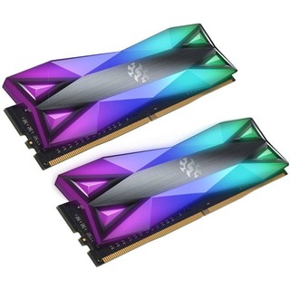 XPG 龙耀系列 D60 DDR4 3600MHz RGB 台式机内存 灰色 16GB 8GB*2
