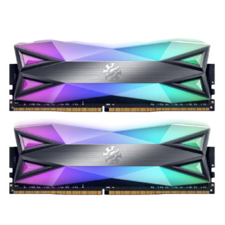 XPG 龙耀系列 D60 DDR4 3600MHz RGB 台式机内存 灰色 16GB 8GB*2