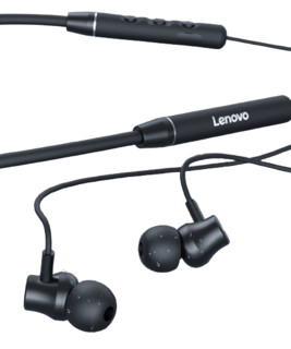 Lenovo 联想 QE03 入耳式颈挂式 蓝牙耳机 黑色