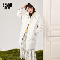 Semir 森马 女士中长款80鸭绒羽绒服