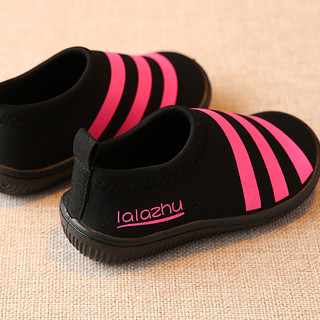 lalazhu 拉拉猪 706 儿童学步鞋 黑色 26码(内长16.5cm)