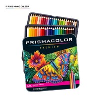 Prime会员：PRISMACOLOR 培斯玛 霹雳马油性彩色铅笔 48色铁盒装