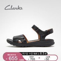 Clarks 其乐 clarks其乐女鞋夏季舒适吸睛沙滩鞋休闲时尚魔术贴平底女式凉鞋