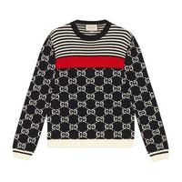 GUCCI 古驰 X Maison 男士圆领毛衣 496458 X9I07 4696 黑色 L