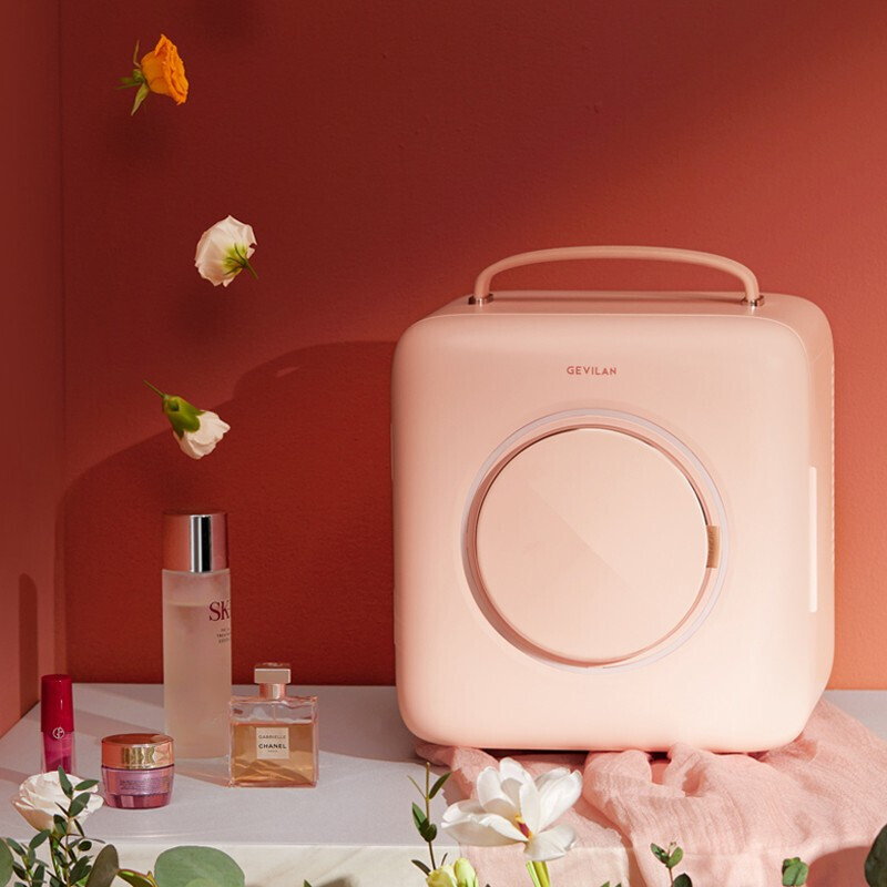 歌岚单开门 家用 租房宿舍美妆迷你冰箱 便携式小型电冰箱 粉色