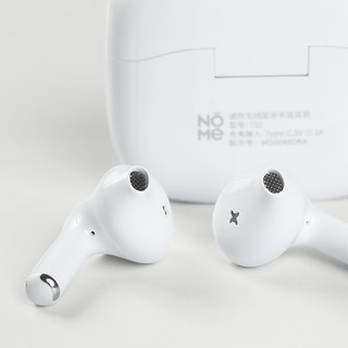 NOME 诺米迷你无线蓝牙平耳耳机半入耳式触控设计长续航 白色