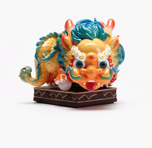 故宫博物院紫禁城祥瑞蟠龙麒麟摆件13cmx10cmx75cm