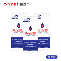 雅曼妮 YAMANNI）酒精湿巾75%卫生湿巾消毒棉片 30包独立包装