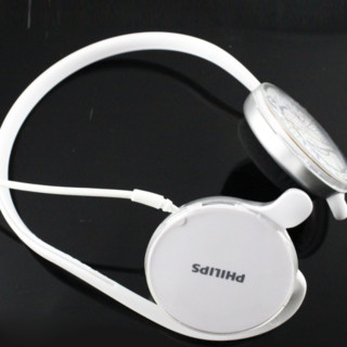 PHILIPS 飞利浦 SHM6110U 平头塞挂耳式有线耳机 白色 3.5mm