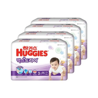 HUGGIES 好奇 超干爽系列 纸尿裤 M66片*4包