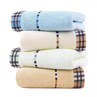 洁玉 毛巾纯棉 85g经典素色强吸水洗脸巾  印象米兰混色4条装