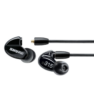 SHURE 舒尔 SE315 入耳式挂耳式动铁监听耳机 黑色