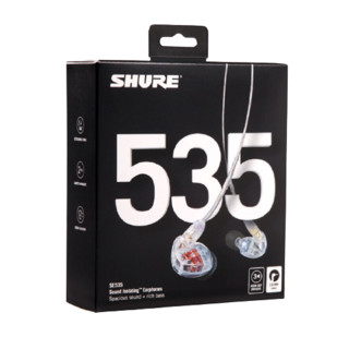 SHURE 舒尔 SE535 专业版 入耳式挂耳式动铁有线耳机 透明色 3.5mm