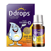 PLUS会员：Ddrops 儿童维生素D3滴剂 600IU 100滴 *1瓶