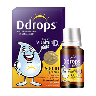 Ddrops 儿童维生素D3滴剂 600IU 2.8ml*2