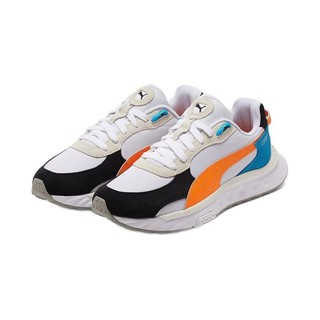 PUMA 彪马 Wild Rider Rollin' 中性休闲运动鞋 381517-03 白/橘色 45