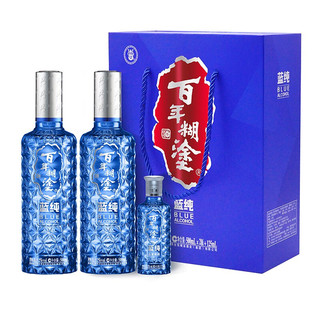 百年糊涂 蓝纯+银世纪 52%vol 浓香型白酒 500ml*2瓶+125ml+375ml*4瓶 组合装