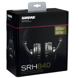 SHURE 舒尔 SRH840-E 耳罩式头戴式动圈有线耳机 黑色 3.5mm/6.5mm