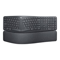 logitech 罗技 ERGO K860 108键 2.4G蓝牙无线薄膜键盘 黑色