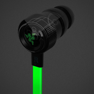 RAZER 雷蛇 战锤狂鲨专业版V2 入耳式降噪有线耳机 黑绿 3.5mm