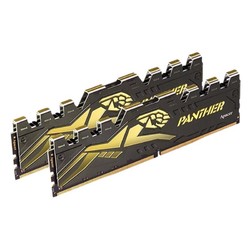 Apacer 宇瞻 黑豹系列 DDR4 3600MHz 台式机内存 黑金色 16GB 8GB