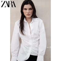 ZARA 02450545250 女士褶皱府绸衬衫