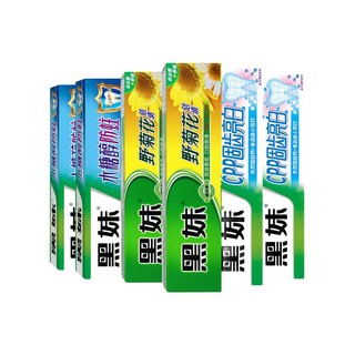 黑妹 清新口气护齿牙膏套装 (木糖醇160g*2+野菊花160g*2+CPP160g*2)