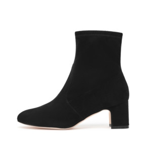 STUART WEITZMAN 斯图尔特·韦茨曼 NIKI系列 女士短筒靴 SW1401018-BLK  磨砂黑 36.5