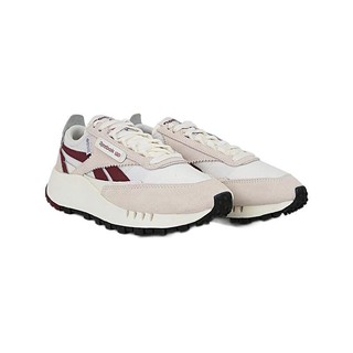 Reebok 锐步 Classic Leather Legacy 中性休闲运动鞋 H04996 白色/淡灰色/酒红色 42.5