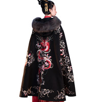 清欢纪 汉服 烛九阴 男女款斗篷 黑色 M