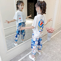 女童夏装套装2021新款韩版儿童网红洋气夏季时髦中大童薄款两件套