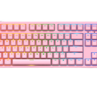 Akko 艾酷 3087S 87键 有线机械键盘 粉色 Cherry青轴 RGB